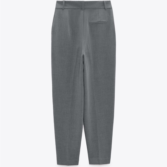 ZARA PLEATED MENSWEAR STYLE PANTS - GRAY - Picture 4 of 7
